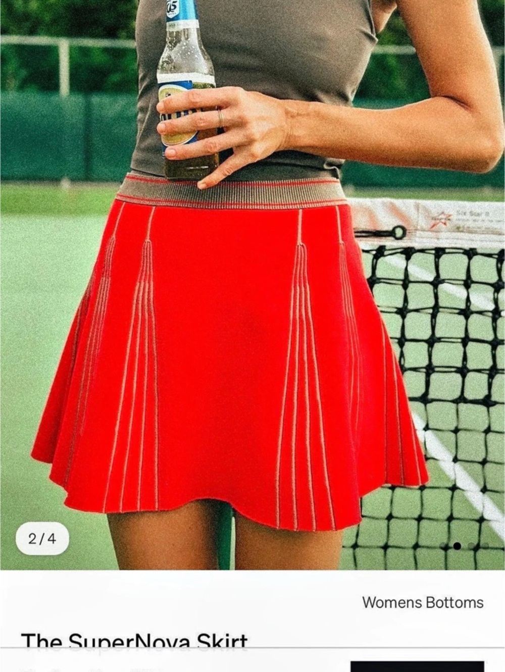 Spencer The SuperNova Skirt Striped Mini Skirt in Red